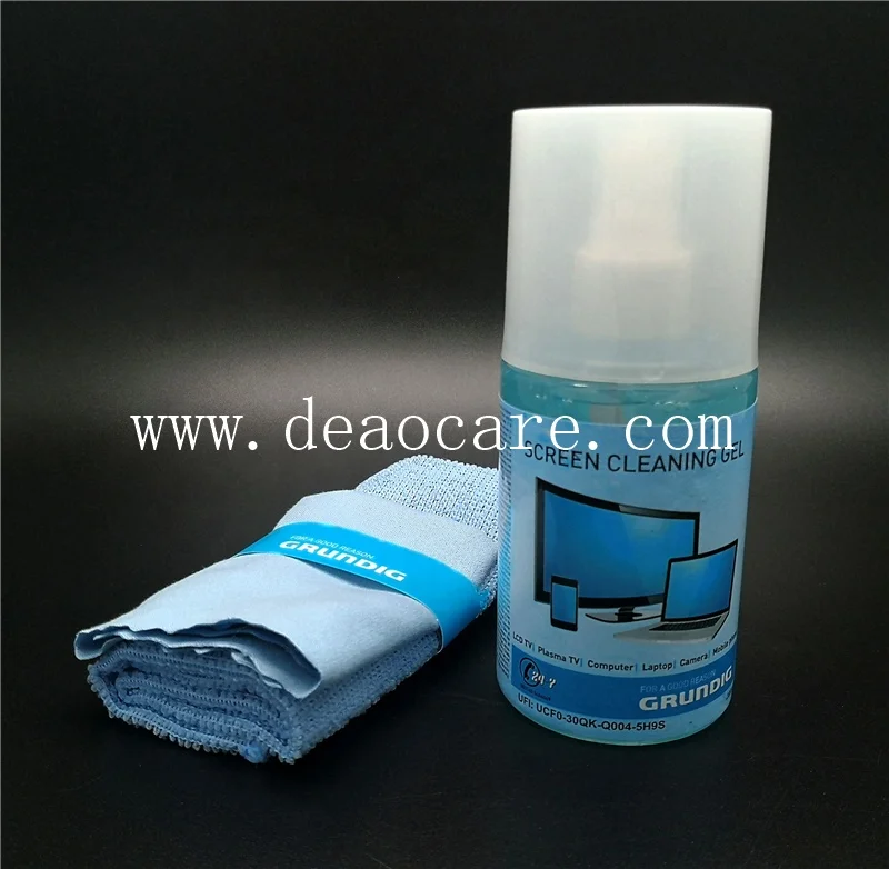 200ML portable eco friendly nano grundig tft plasma tv camera touch screen cleaner spray kit with microfiber towel cloth