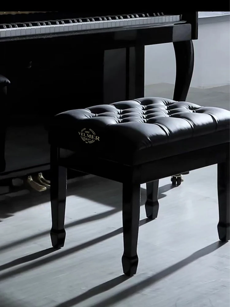 modern adjustable Piano bench with leather seat cushion children stool