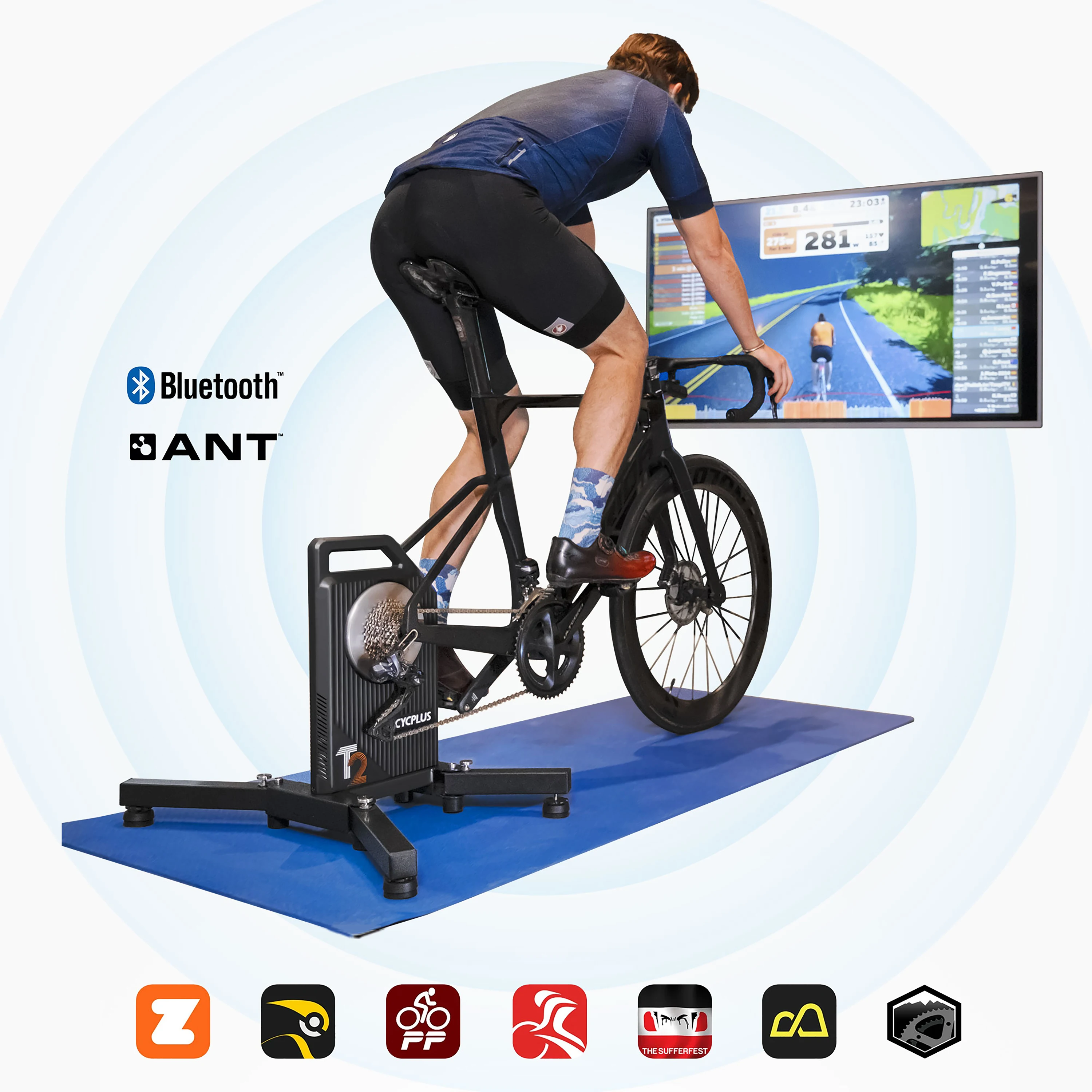 CYCPLUS T2 Cycle Indoor Direct Drive Bicycle Trainer Bike Stand Trainer