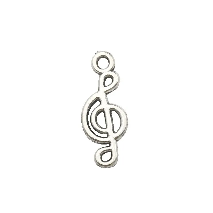 Charms Musical Guitar Note Piano French Horn Saxophone Antique Silver Color Mixed Pendants Diy Findings Tibetan Jewelry