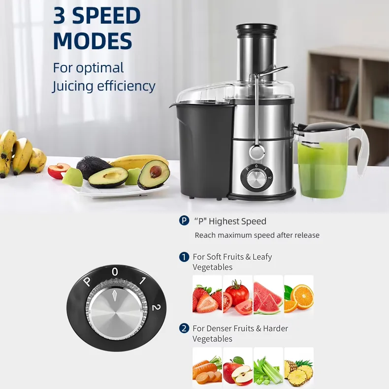 Multifunction Commercial 4 In 1 Big Mouth Carrot Vegetable Juicer Extractor Food Mixer Fruit Juicer