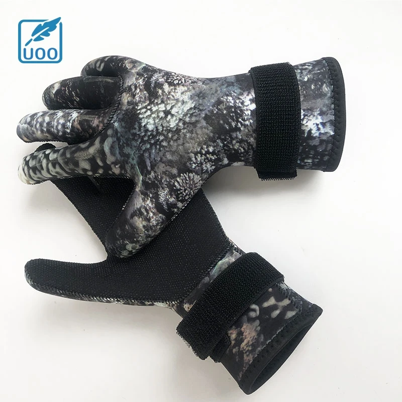 RTS UOO Professional Manufacturer Camouflage Fishing Neoprene Gloves for Diving with Low MOQ