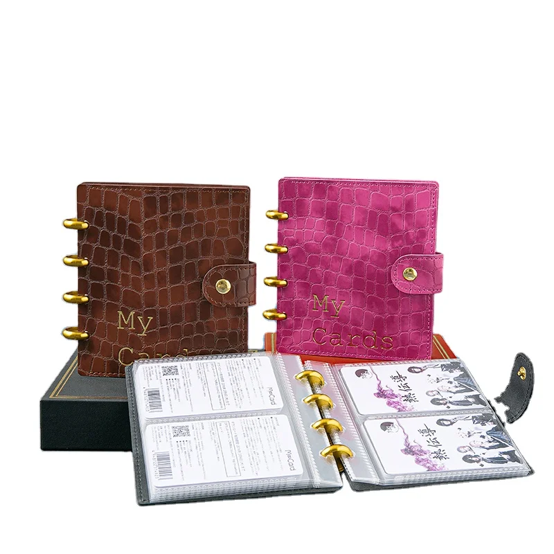 RINGNOTE My cards disc bind Portable 60 Pockets Scrapbooking Photo Name Card Photocard Album ID Holder 60 Pockets Portable