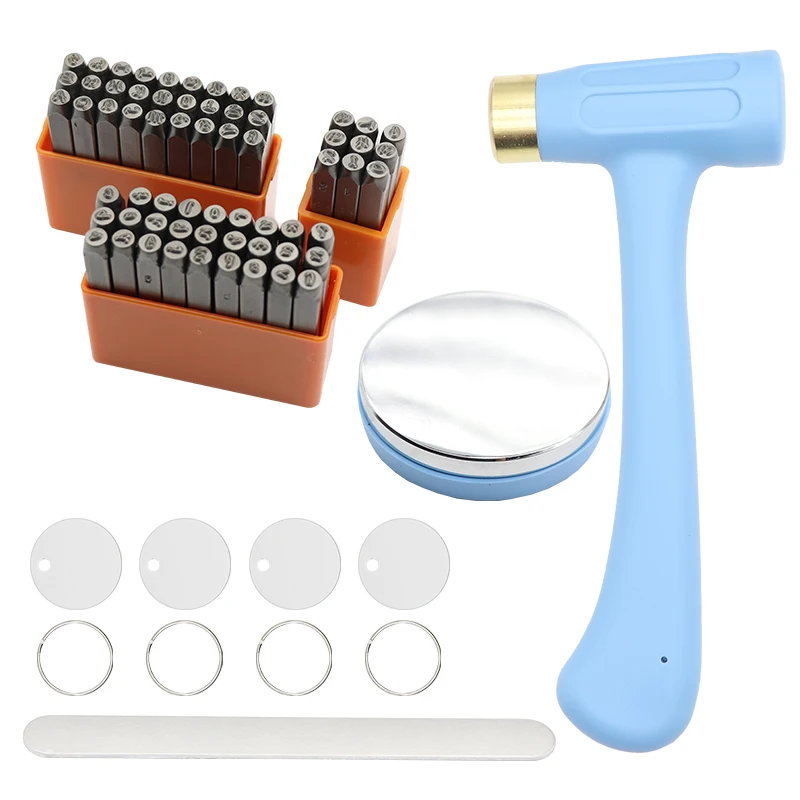 Stenciled Letter Punch Set Combination Jewelry Tool Print Punch Mounting Hammer Set