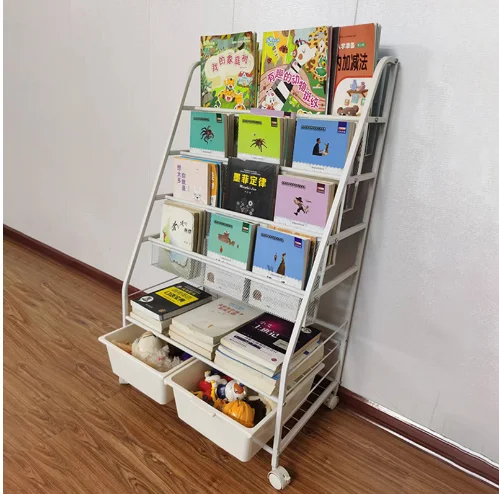 Стеллаж для книг с картинками на заказ напольный книжный шкаф простая стеллаж хранения детских газет другая детская мебель