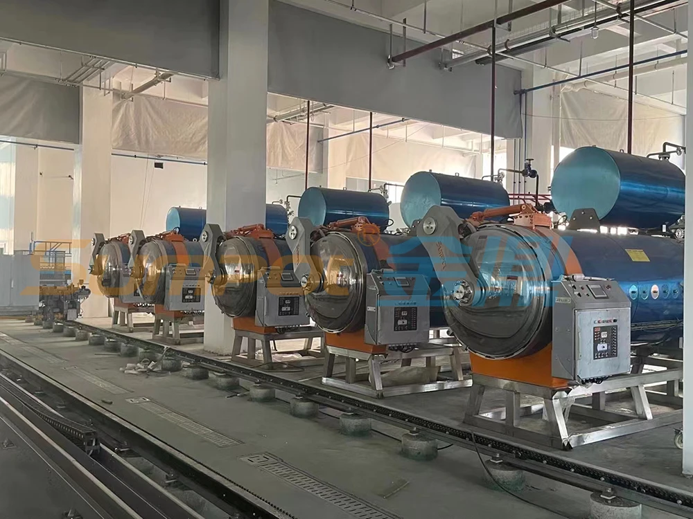 industrial glass jar food sterilizer water spray retort machine