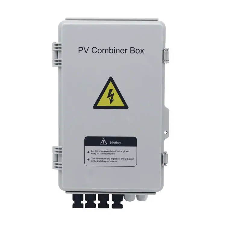 Photovoltaic combiner box lightning protection DC solar photovoltaic energy combiner box 4 in and 1 out