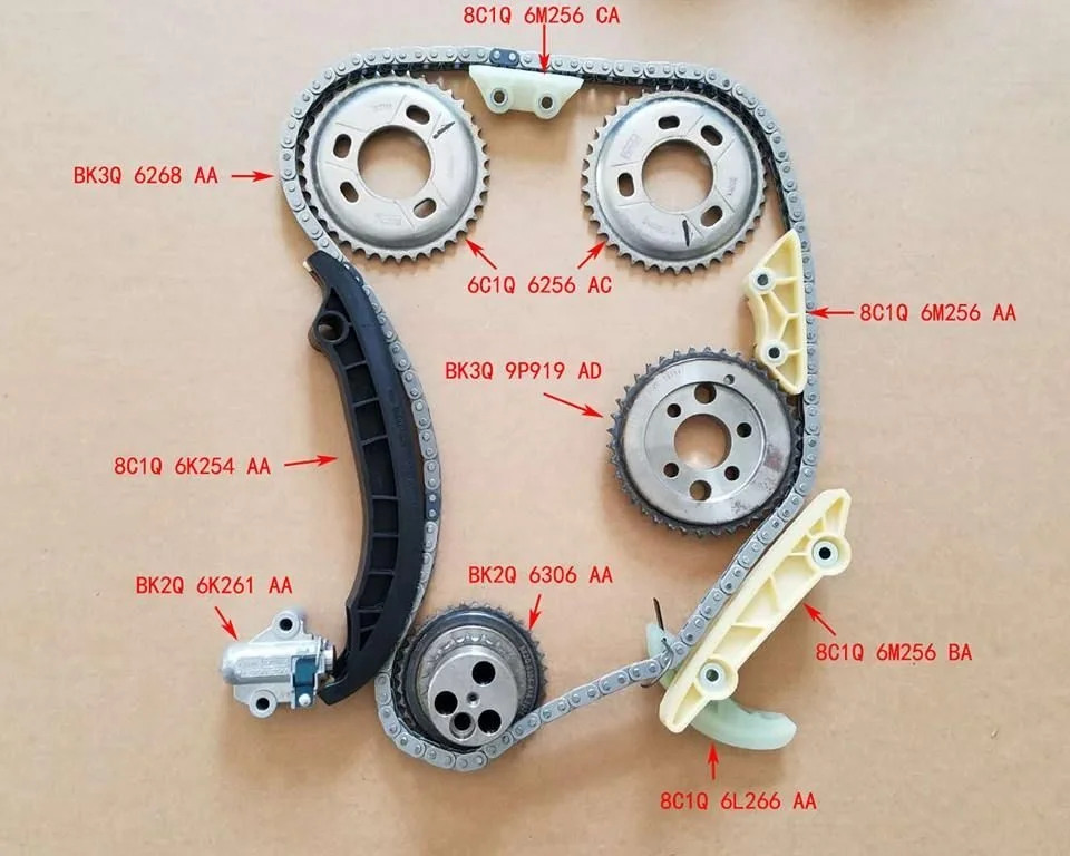 New Timing Chain Kit OEM U202-12-006 For Ranger 2.2 BT50 BK3Q-6268-AA 8C1Q-6M256-CA 6C1Q-6256-AC