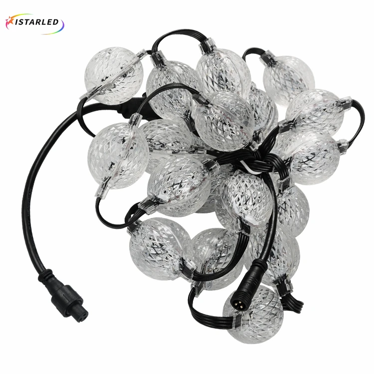 dc24v spi k-1000c 35mm rgb pixel Ball String Light 3D RGB LED Pixel Ball
