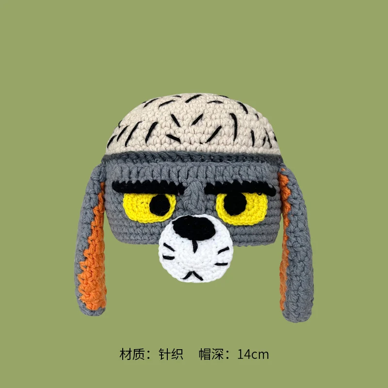 Free Sample handmade knitted beanie hat Halloween monster photo cute cartoon models knitted  hat contton beanie