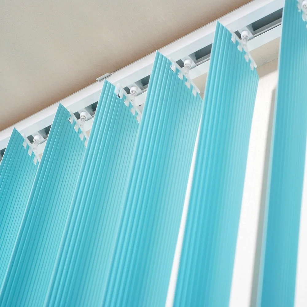 
Factory Custom Motorized Window Sunscreen Blackout Vertical Smart Shades Fan Blind Fabric Electric French Window Horizontal 