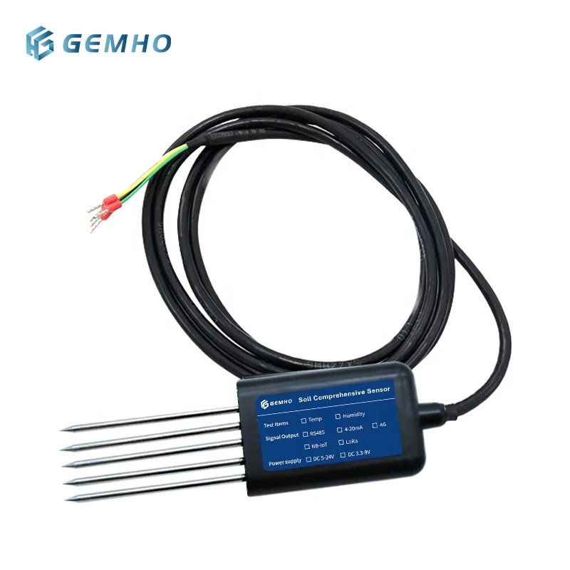 Embedded Type Rs485 7 in 1 Soil 7 Parameters Integrated in 1 Soil Sensor with Temp and humidity Sensor Probe