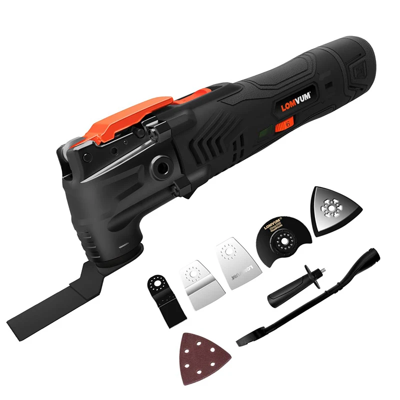 
LOMVUM 200W Power Corded Oscillating Woodworking DIY Home Variable Speed Multi tool saw blades 