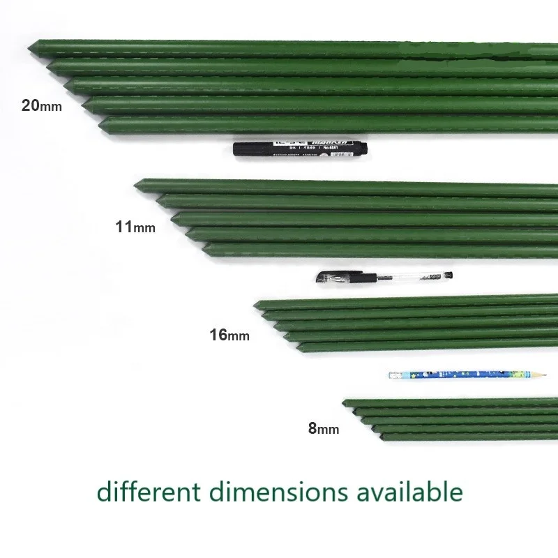 Garden plastic-coated bracket rod grape and cucumber vegetable climbing vine bracket plastic coated steel garden stakes