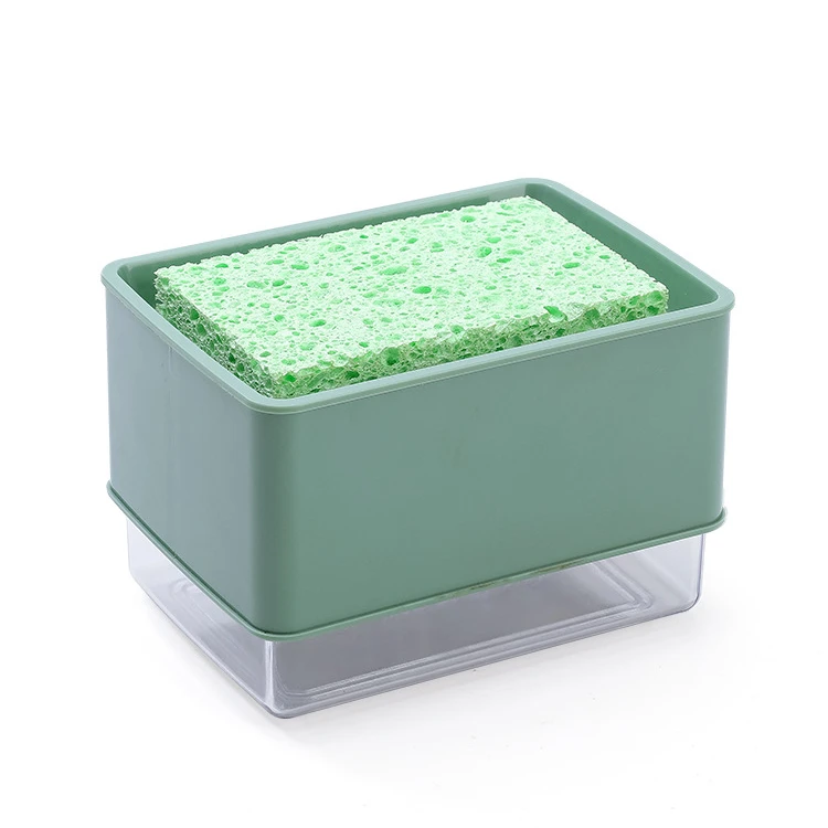 New  style 2 in1 Soap Dispenser and Sponge Dish Soap Dispenser for Kitchen Innovative Holder Countertop Soap Pump Dispenser
