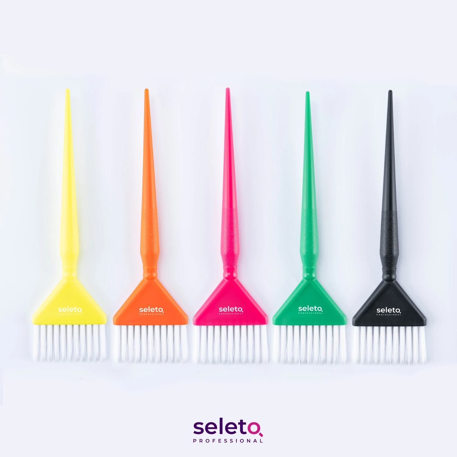 Professional Tint Brush Hairdressing Coloring Tools Salon Dye Hair Brush Fluorescence Multi Nylon Private Logo Customized Tools