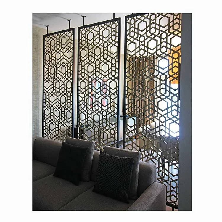 Customized Laser Cut Metal Screen Panels Outdoor Decorative Metal Screen Restaurant Partition