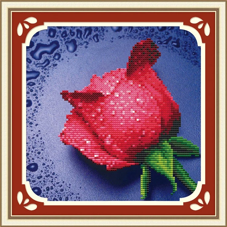 
Home Wall Decor DIY Handmade 3D Painting Crafts Cross Stitch Mosaic Kit Rose Pattern Crystal Diamond Painting 