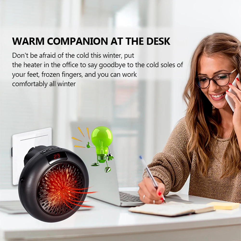 Portable PTC Heater Portable heating fan plug in electric space mini room electric heater