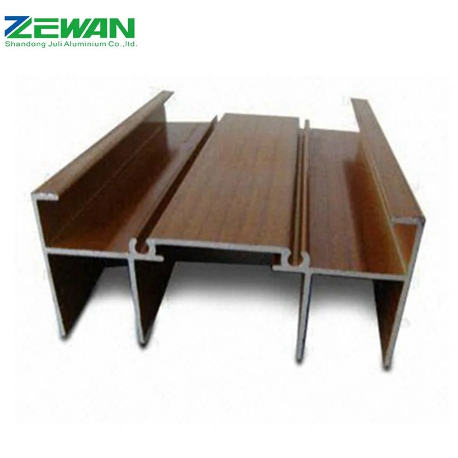 Manufacturer Custom Wooden Window Frames Designs Aluminium Door Frame Aluminum Extrusion Profile for  Folding Windows and Doors