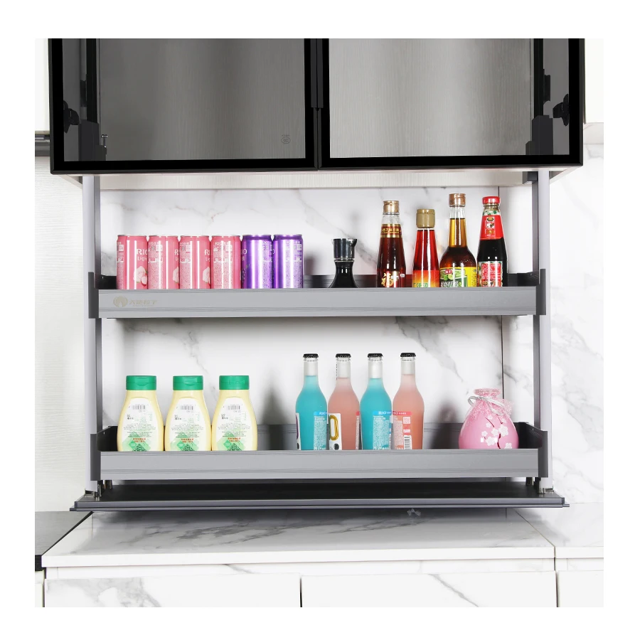 Wholesale Modern Design Home Living Room Kitchen Closet Accessories Smart Electric Lift Cabinet Kitchenware Basket Storage Rack