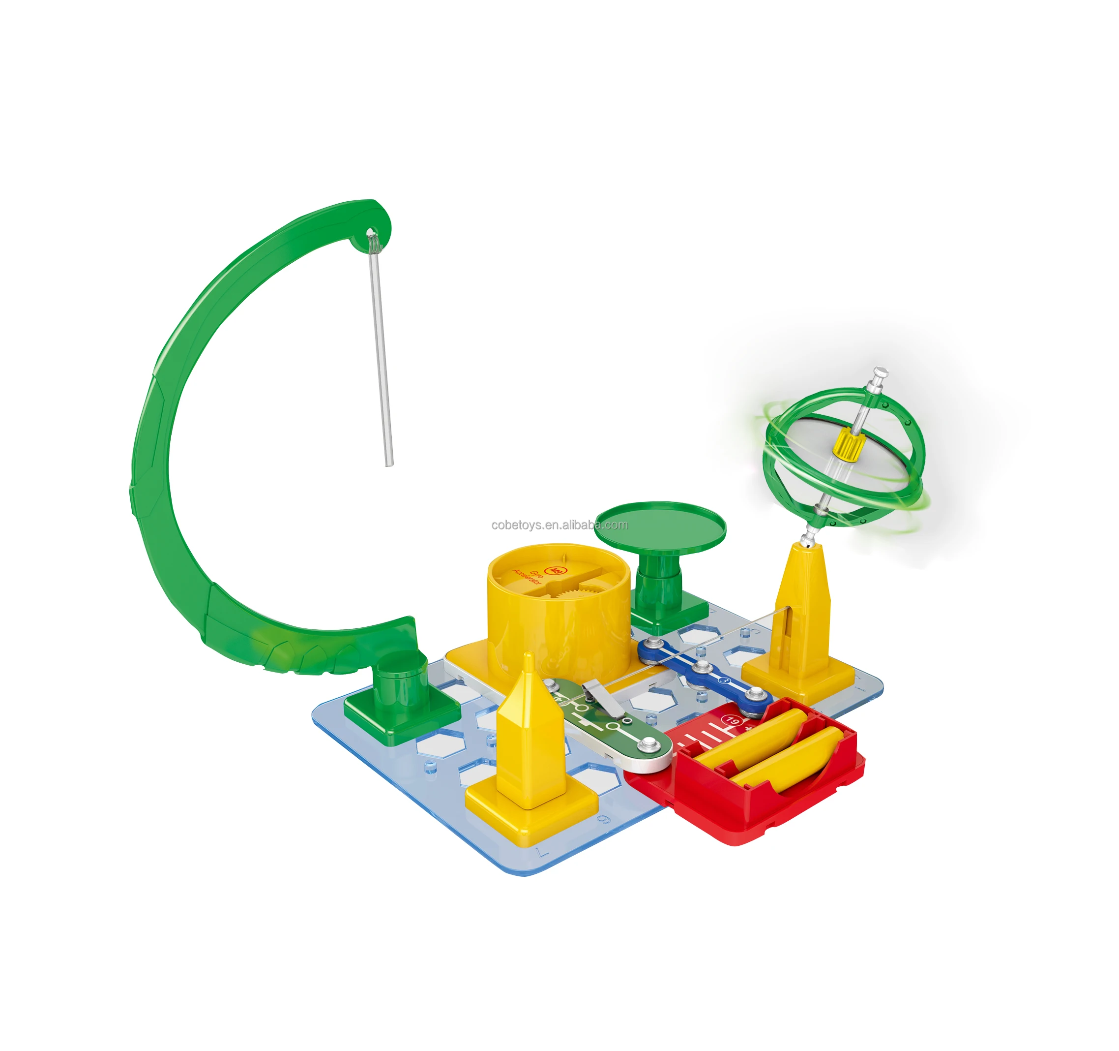 Educational toy kids smart electronics building blocks buckle circuit board toy space gyro science experiment for kids