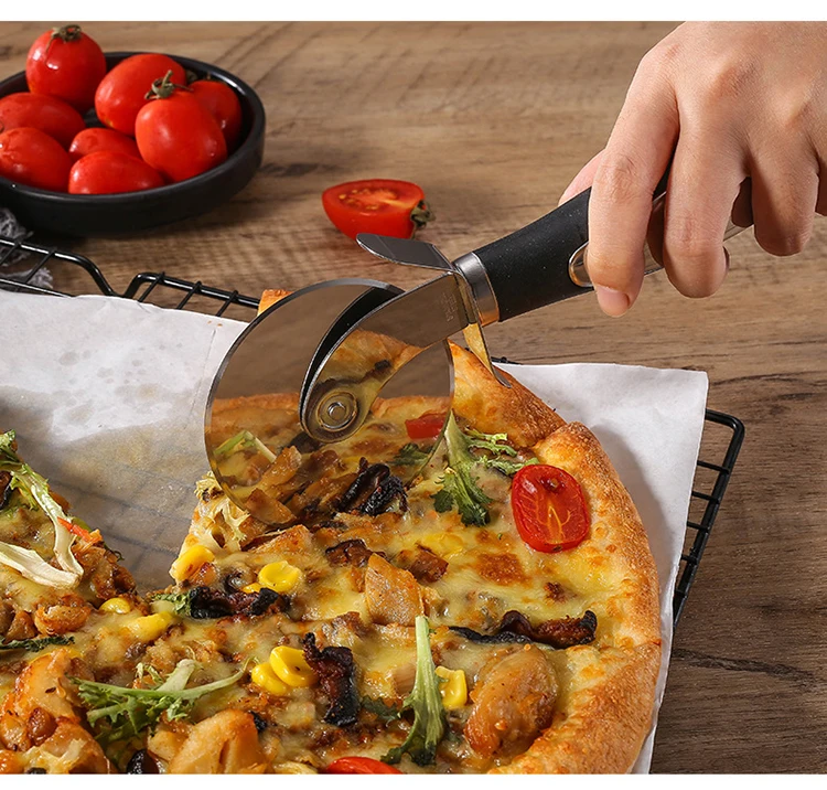 Factory New Arrival Baking Gadget 2PCS Kit Stainless Steel Pancake Cake Pizza Wheel Cutter Shovel Set