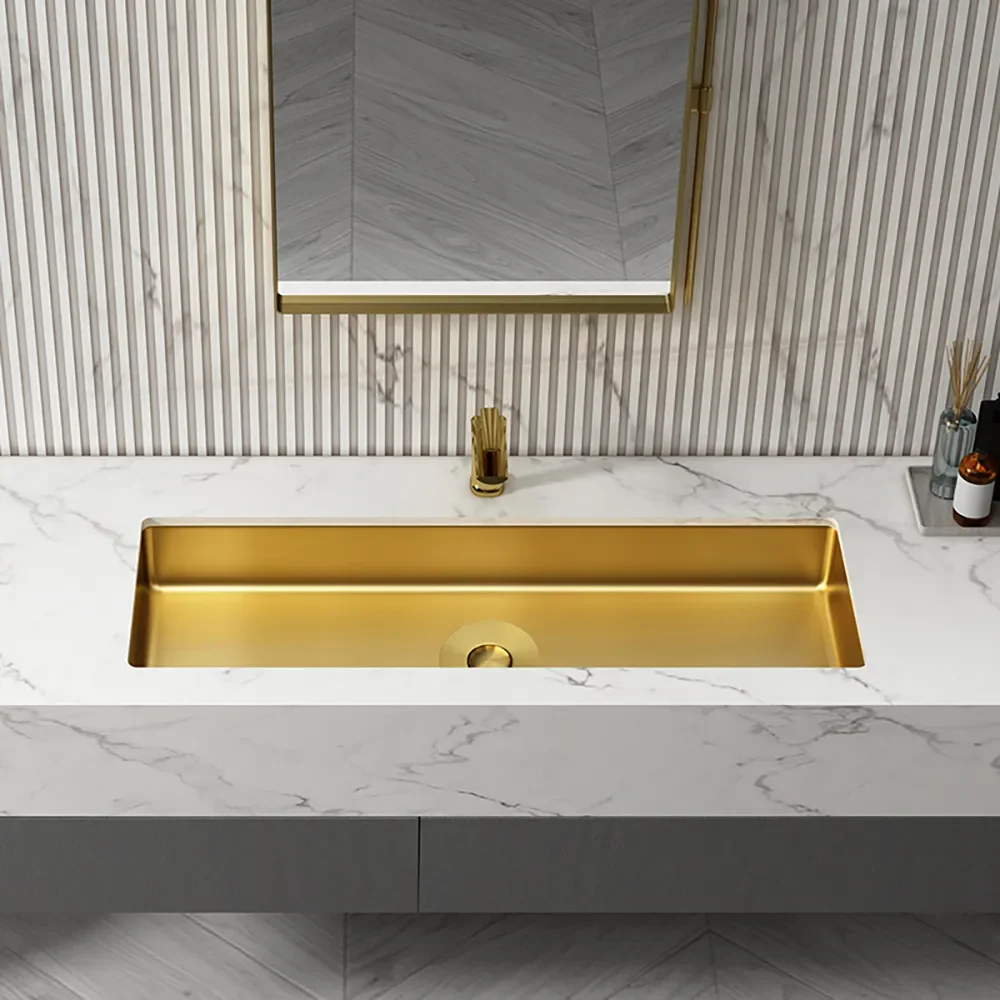 Mural Solid Surface Sink Single Basin Large Vanity Wall Mounted  Marble Wash Basins Bathroom Sink