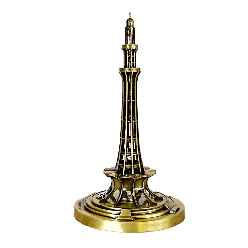 New Products Creative Metal Crafts Alloy Pakistan Tower MINAR-E-PAKISTAN Model for Souvenir