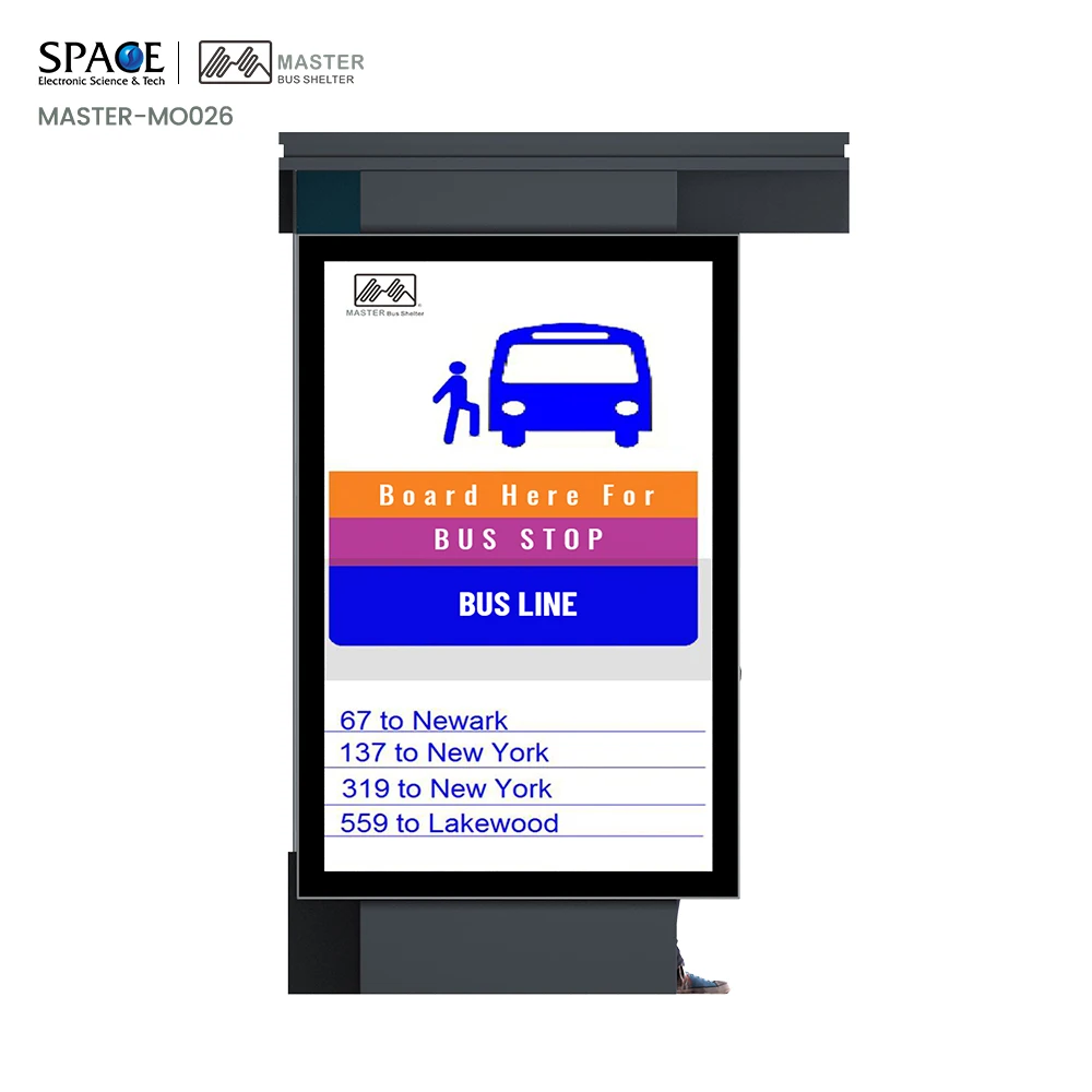 Bus Kiosk Information Sign and Rest Shelter Bus Shelter