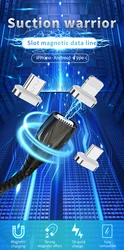 Manufacturer Best Selling 2.4A 3 In 1 Usb Magnetic Fast Charging  Cable Usb To C Micro Lightning