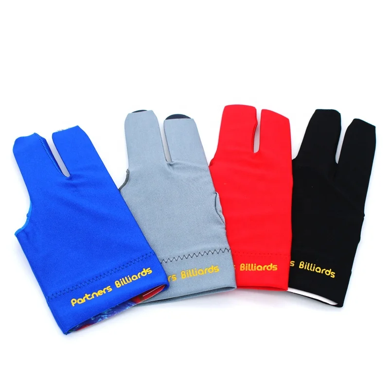 High quality snooker pool left hand open three finger glove billiard accessories