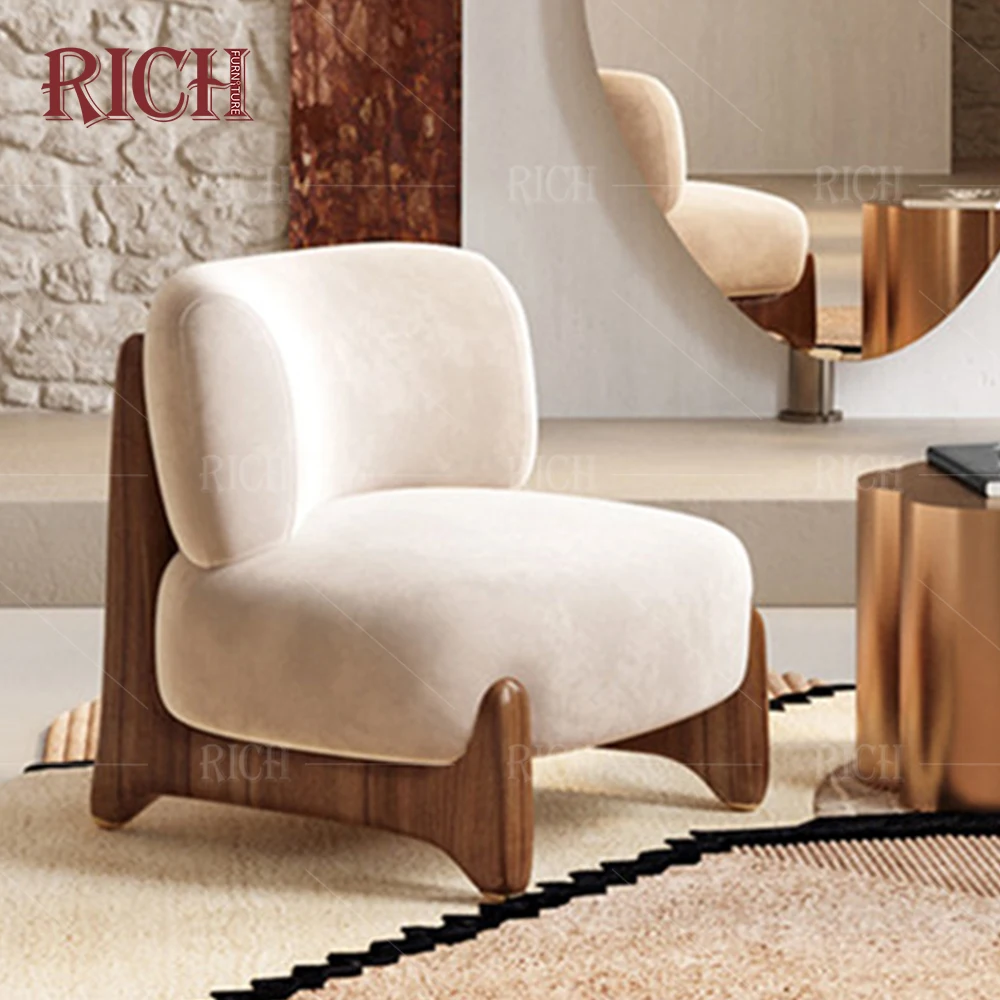 armless contemporary occasional chairs design living room leisure chair for apartment modern Nordic accent chairs