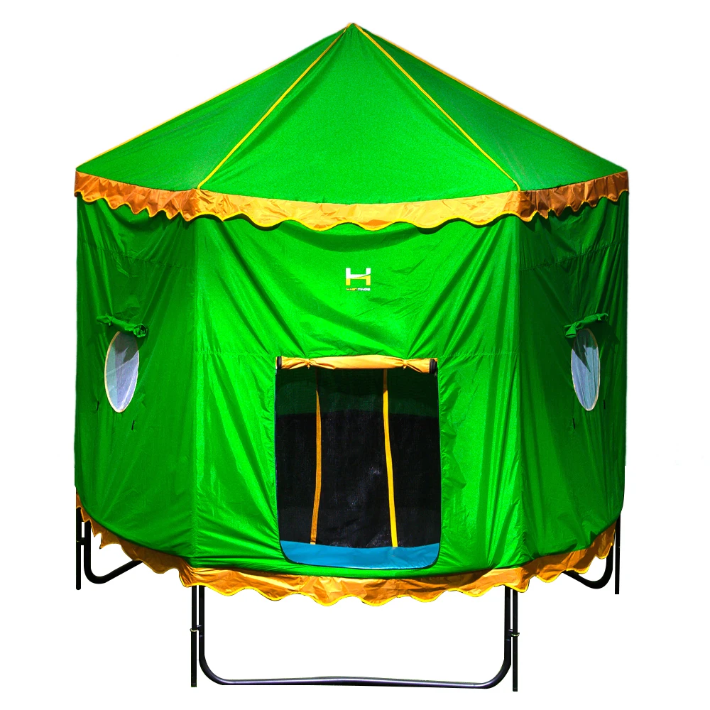 Hot Sale round trampoline with tent roof  cover for kids