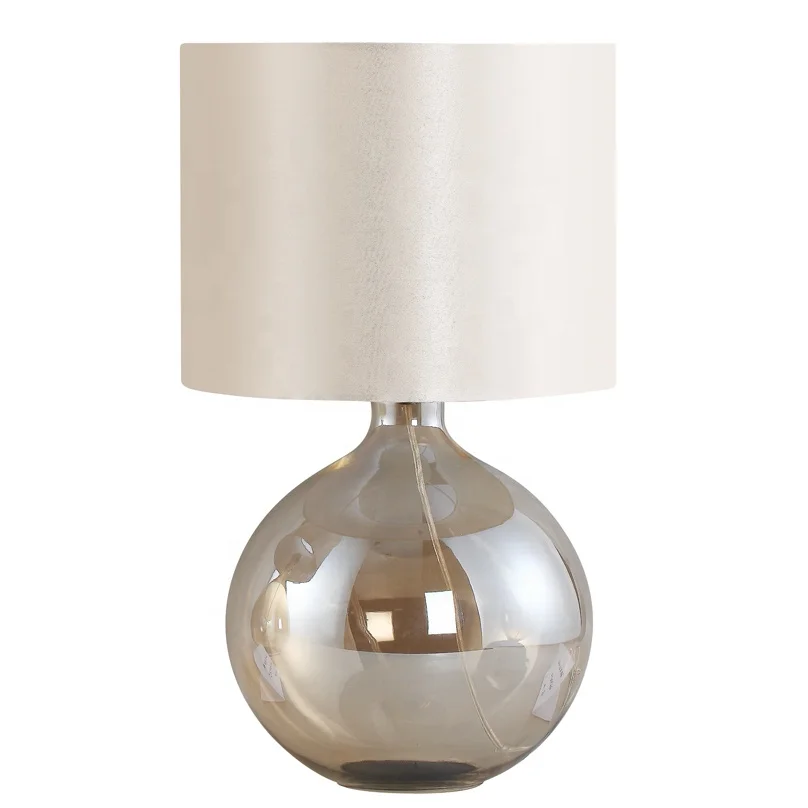 Luxury  glass lamp table lamp ceramic decorate  bedside lamp
