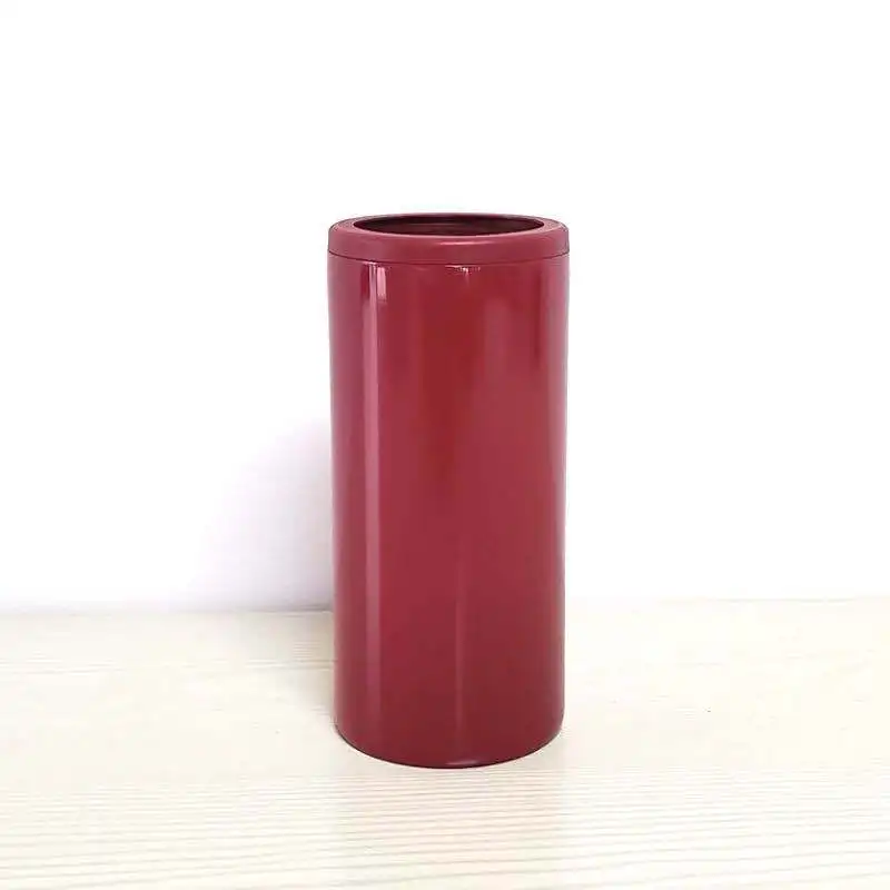 Вакуумный изолированный тонкий пивной стакан 12 унций с двойными стенками из нержавеющей стали термоизолятор крышкой