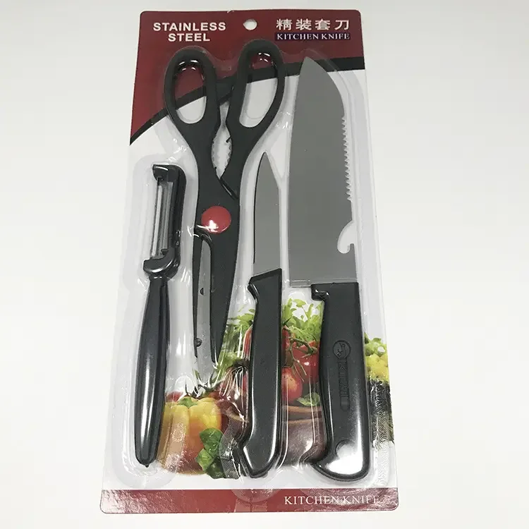 Popular Wholesale Kitchen Knife Set 8-piece Cheap Promotional Gifts Stainless Steel Chef Knife Set