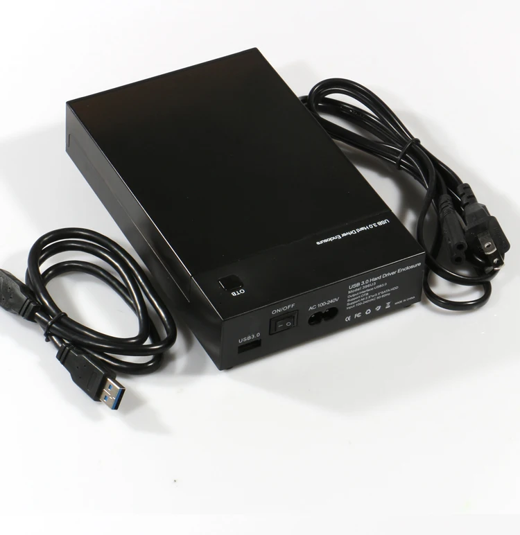 Black External HD Case Hard Drive Box for HDD 2.5 Inch HDD Case SATA to USB 3.0 5Gbps  SSD HDD Enclosure