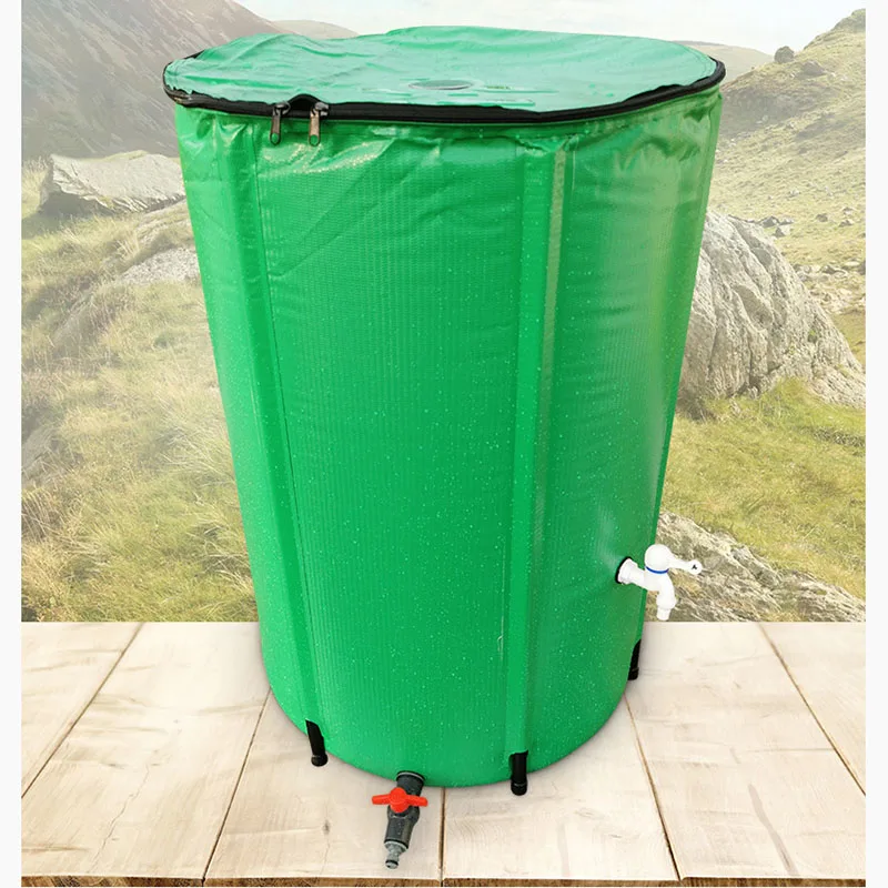 
Outdoor Rain Barrel Rainwater Collection Bucket PVC Water Tank 