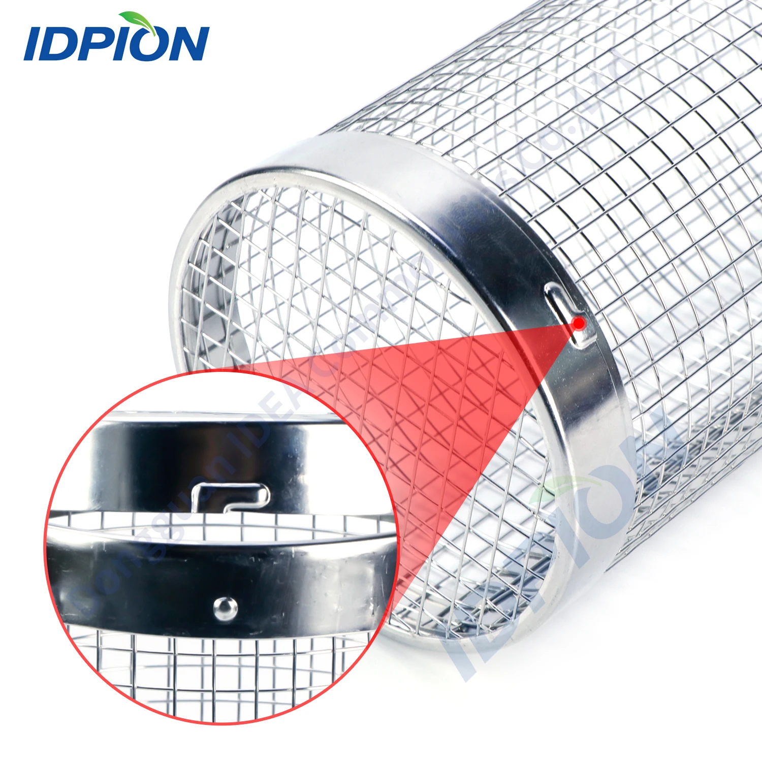High Quality 2pcs Round Tube Cylinder Barbecue Barbeque BBQ Roller 304 Stainless Steel Wire Mesh Rolling Grilling Baskets