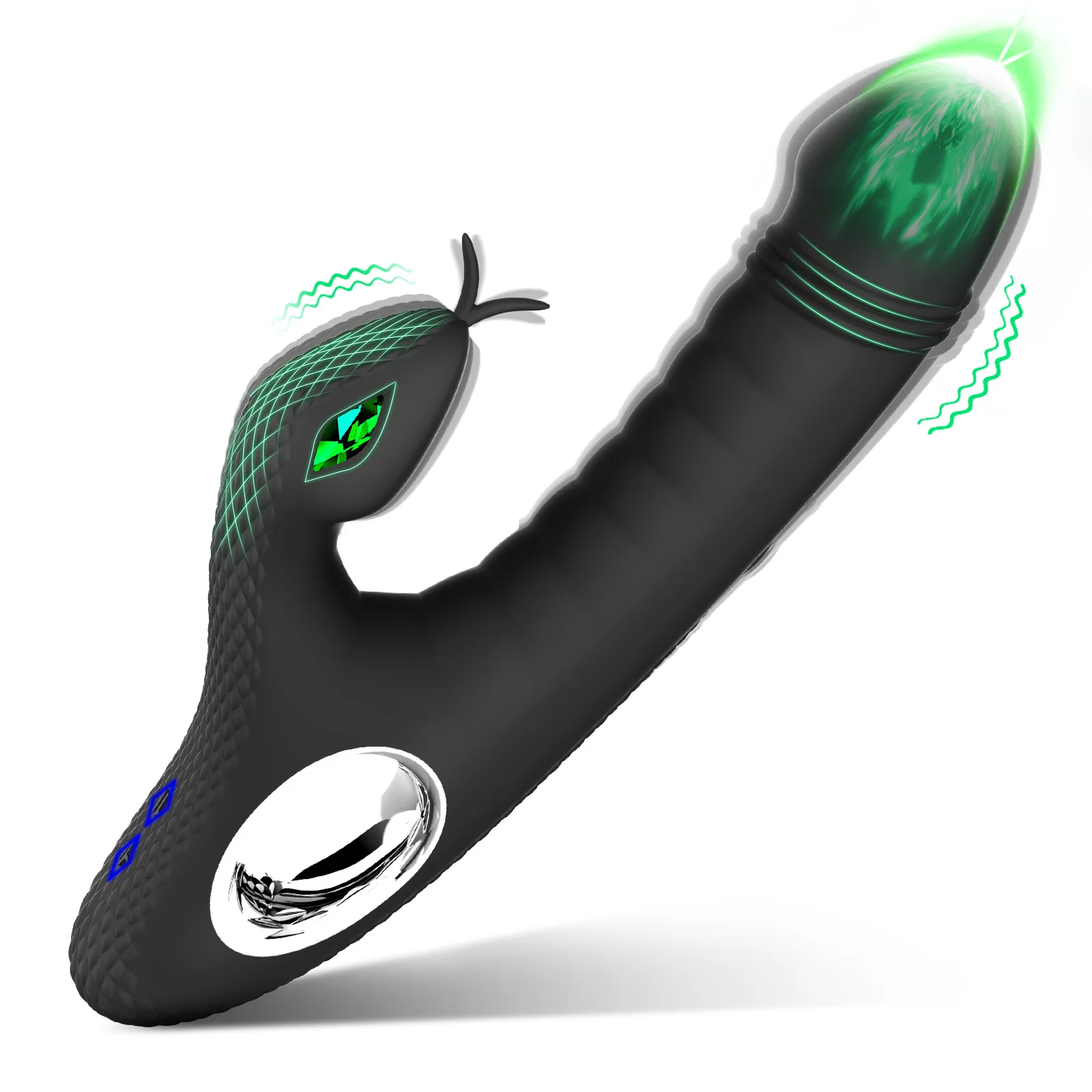 CADO New dual motor strong shock snake vibrator clitoral stimulator couple flirting female masturbator
