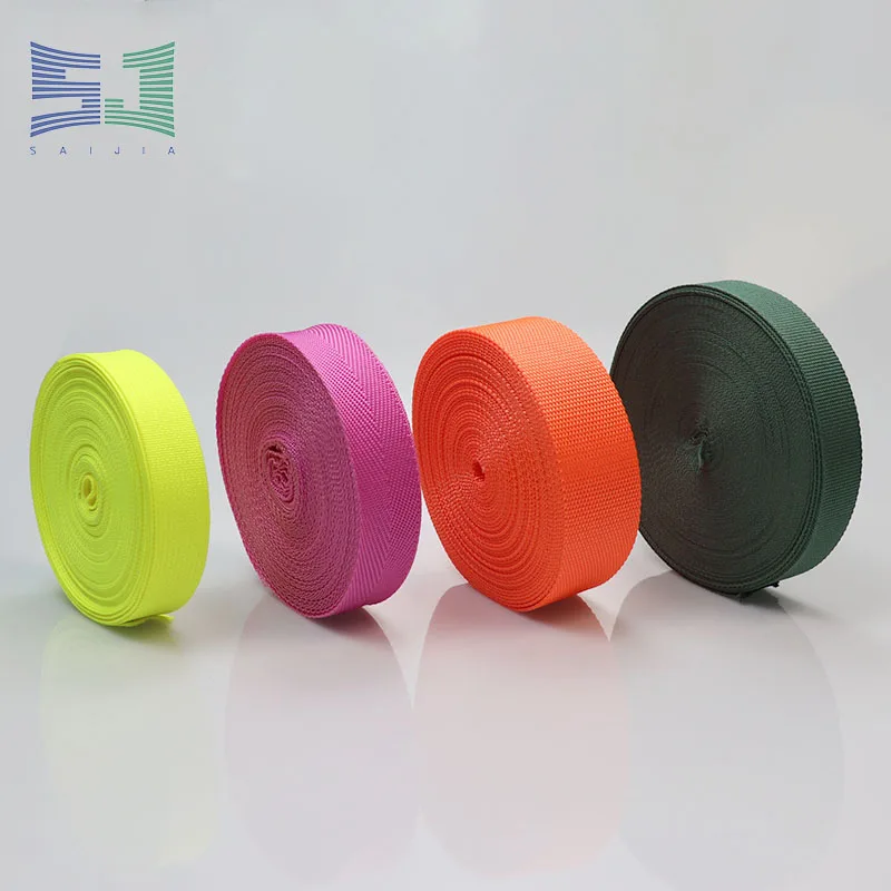 Eco-Friendly Customized 100% Polyester Herring Bone Belt Webbing Woven Tape for Bag Garment Woven Cotton Webbing