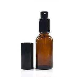 5ml 10ml 15ml 20ml 30ml 50ml 100ml Amber Pump Spray Glass Bottles with Black serum toner dispenser