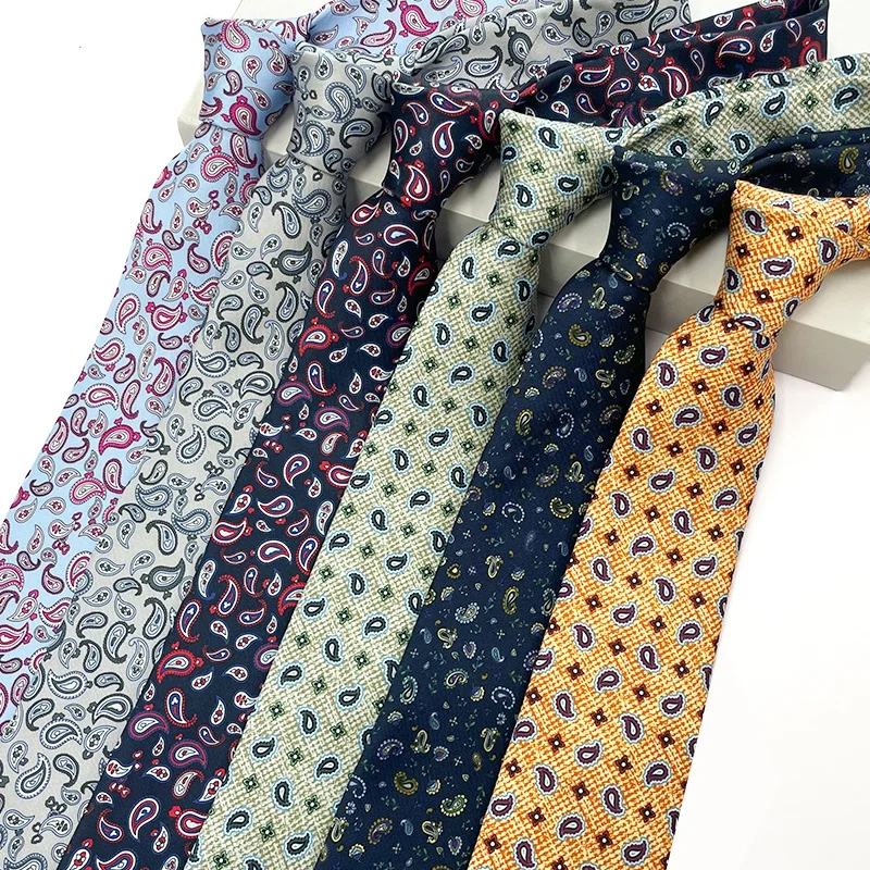 Хорошее качество новый дизайн дешевые галстуки corbatas para hombre paisley синие серебряные с узором пейсли для мужчин роскошные 8 см