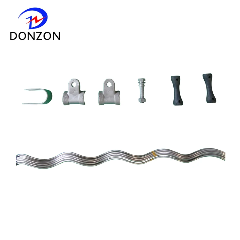 Overhead Line Fittings Aerial Cable Line Clamp Single or Double Points Helical Suspension Set For ADSS and OPGW cable