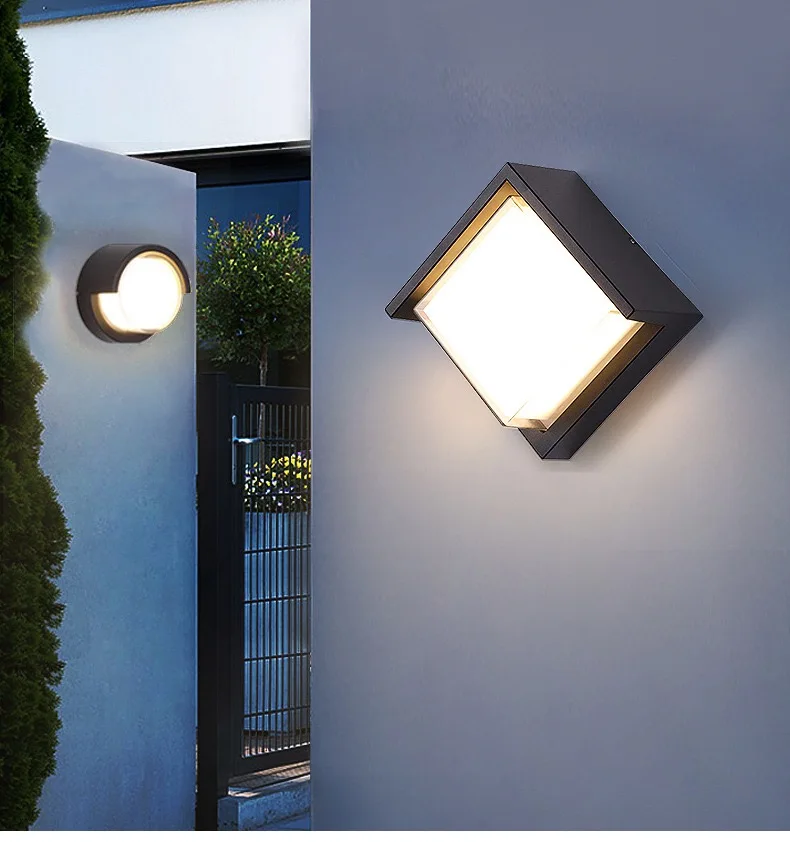 Factory Modern 5W 12W Round Square Outdoor Wall Lights for Corridor Stairway Bedroom Decoration Lighting Fixtures wall led lamp