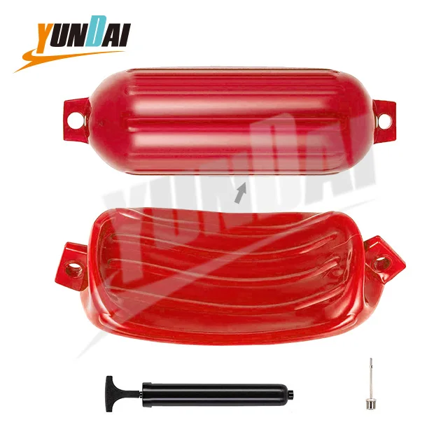 YUNDAI 4.5x16' Red 4 Pack Boat Fender PVC Floating Inflatable Yacht Buoy Fender
