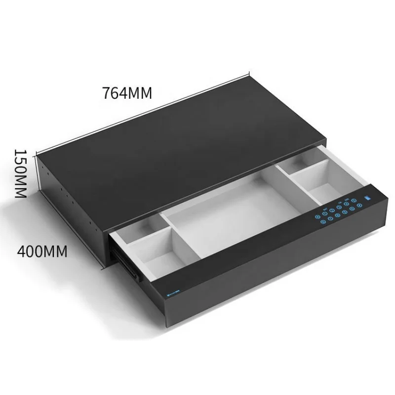 Wholesale Smart  Concealed  Drawer Box Safe Cashier Built In Fingerprint password deposit safe box drawer wardrobe fittings