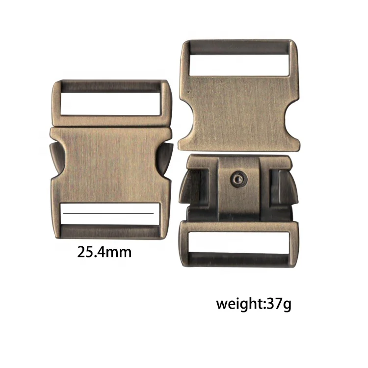 Zinc Alloy Handbag Hardware Metal Quick Side Release Strap Buckles for Dog Collar