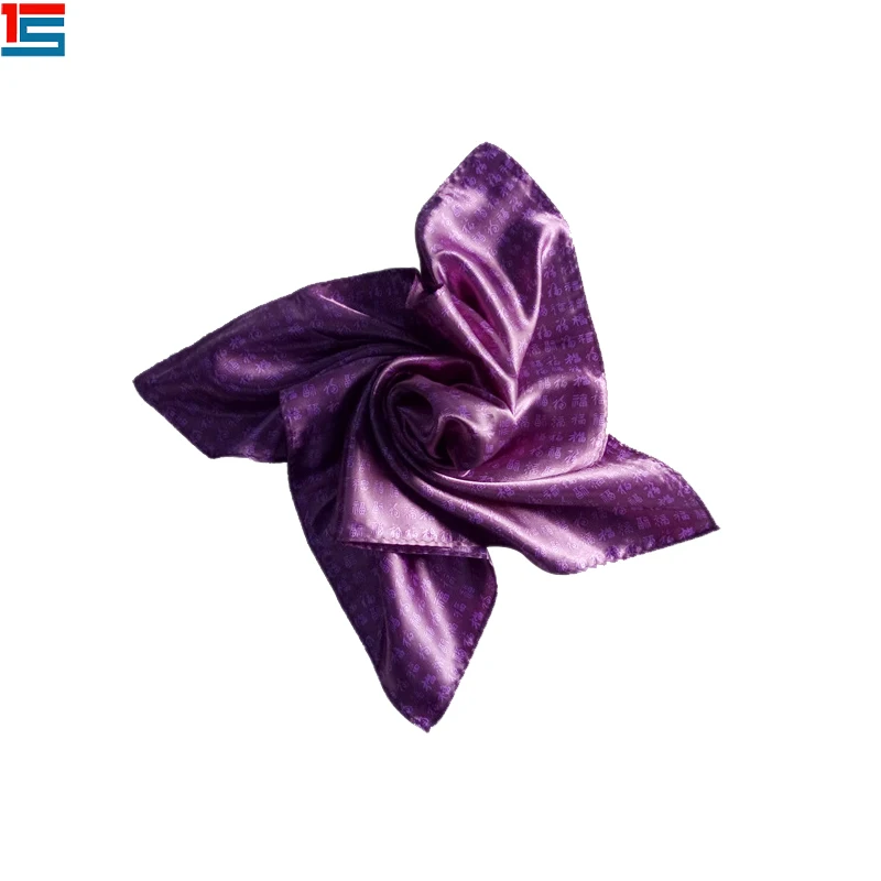 Custom Printed Satin Red And Orange Square Bandana For Fashion Piece